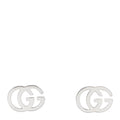 GUCCI 18Kホワイトゴールド ランニングG スタッドピアス(代金引換)