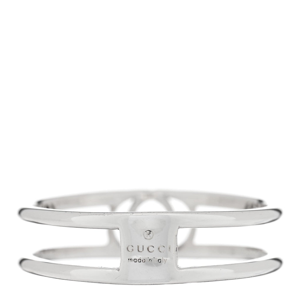 GUCCI スターリングシルバー 6mm インターロッキングG オープンバンドリング 61 9.5(代金引換)