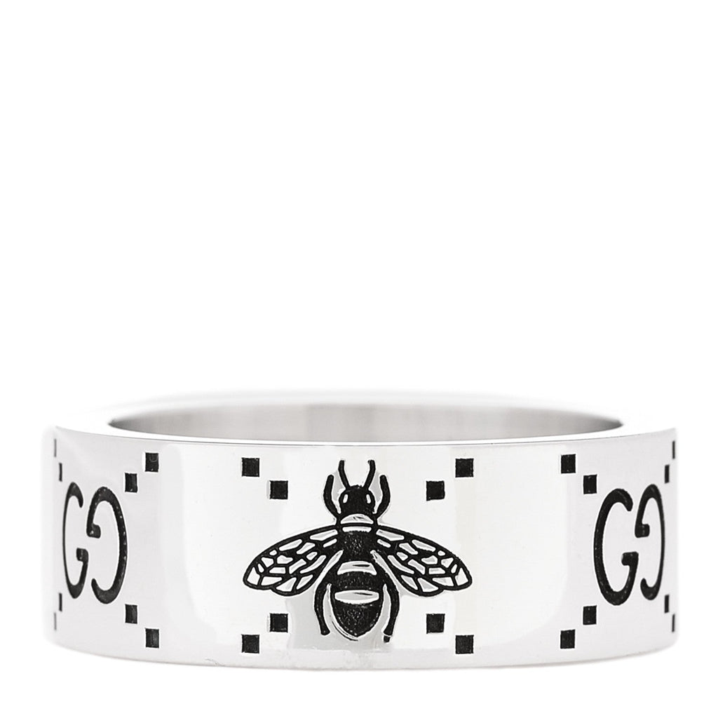 GUCCI スターリングシルバー GG ビーバンドリング 65 11(代金引換)