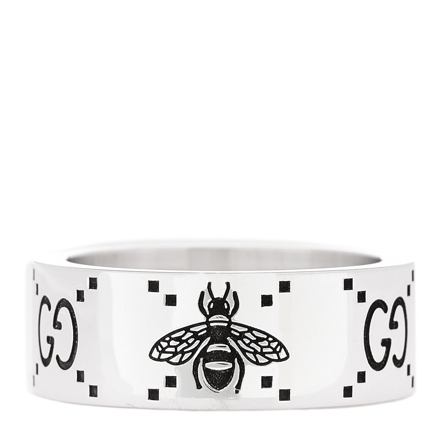 GUCCI スターリングシルバー GG ビーバンドリング 65 11(代金引換)