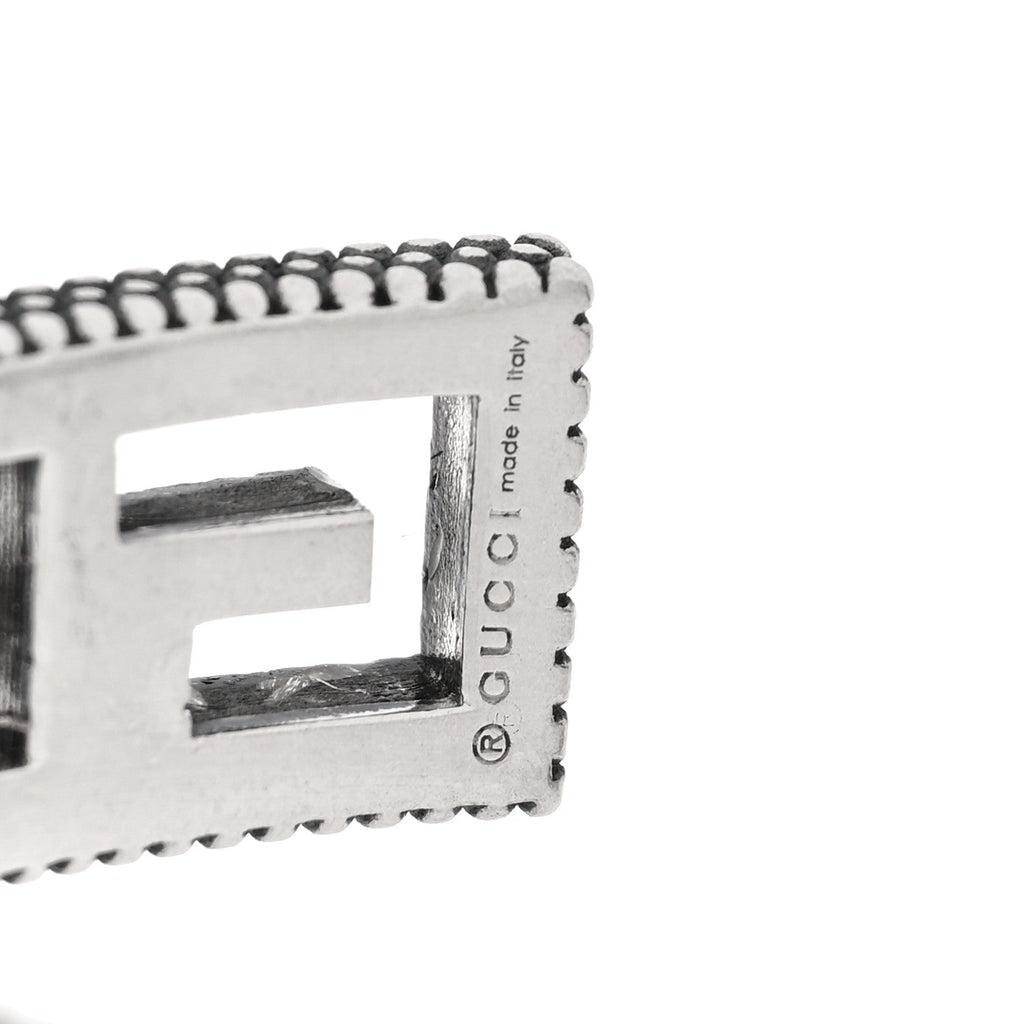 スターリングシルバー スクエアGモチーフ カフブレスレット(代金引換)