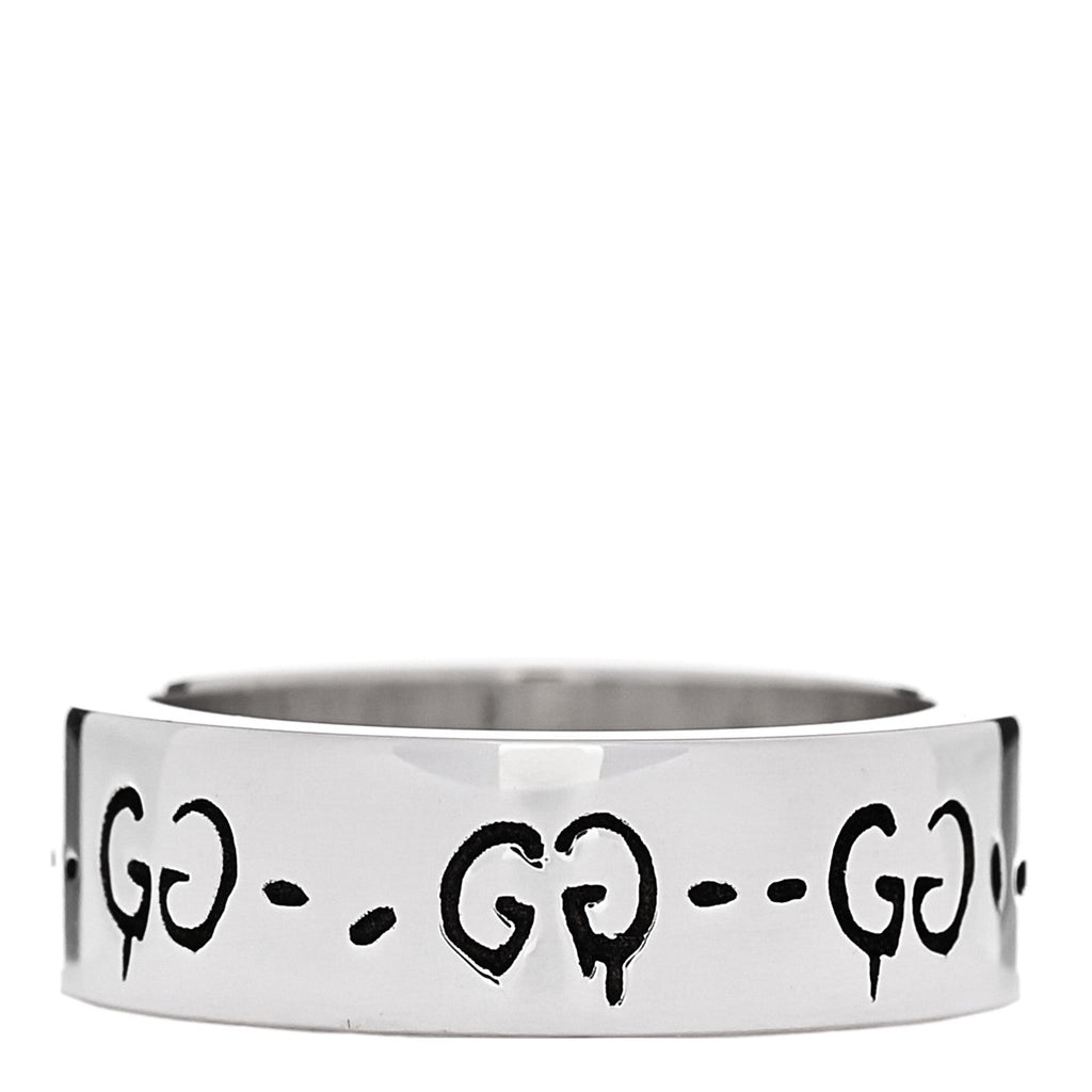 GUCCI スターリングシルバー 6mm GucciGhost ハムレット スカルリング 50 5.25(代金引換)