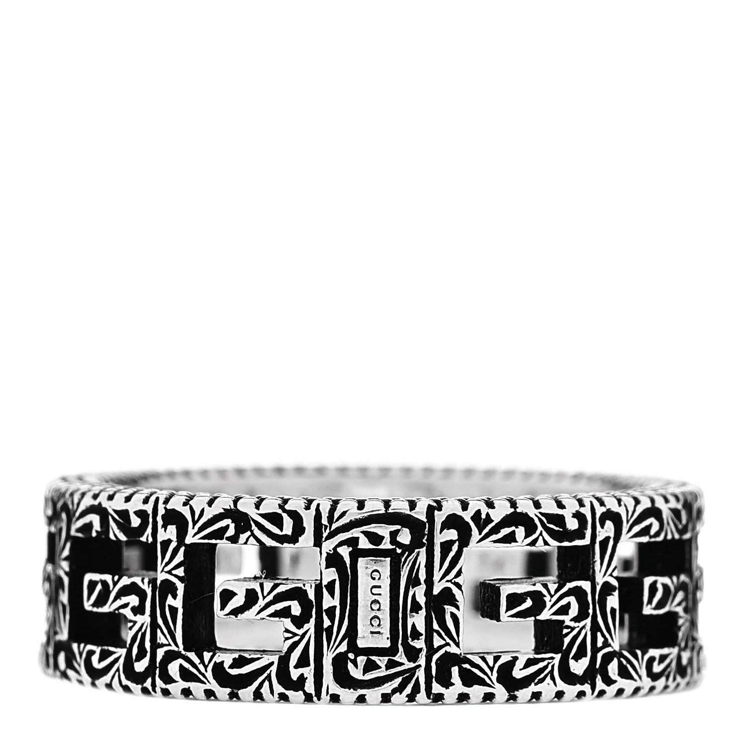 GUCCI スターリングシルバー ワイド スクエアG バンドリング 57 8(代金引換)