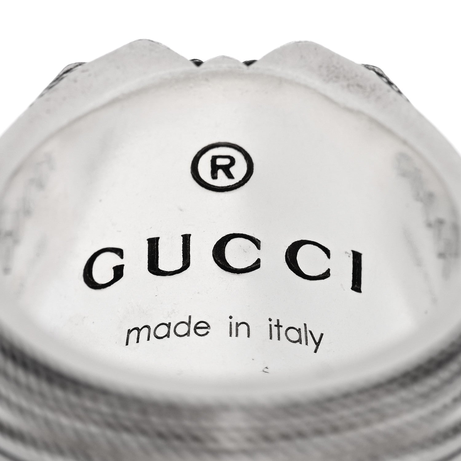 GUCCI スターリングシルバー レジン ハートリング 62 10 ブラック(代金引換)