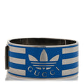 GUCCI X ADIDAS メタル エナメル カフ ブレスレット S シルバーブルー(代金引換)