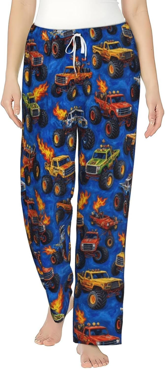 PVVCDV Green Fish Bucket Minimalist Flannel Pajama Pants For Women. Soft Fleece Lounge Pants