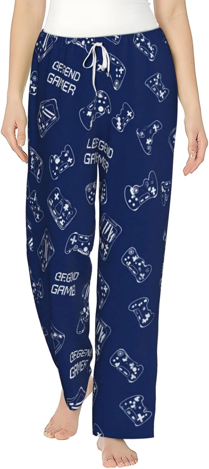 PVVCDV Green Fish Bucket Minimalist Flannel Pajama Pants For Women. Soft Fleece Lounge Pants