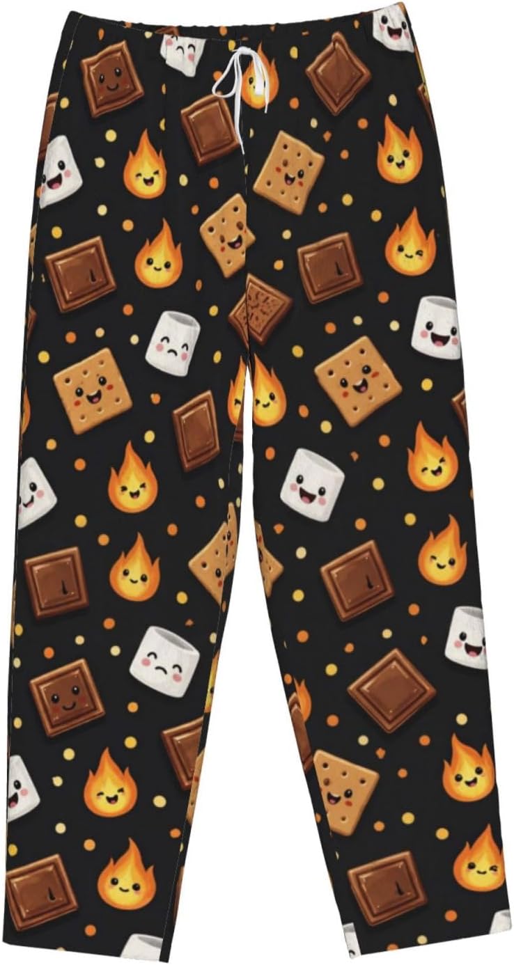 Soccer Ball Field Sports Flannel Pajama Pants For Women. Soft Fleece Lounge Pants With Pockets And Adjustable Drawstring