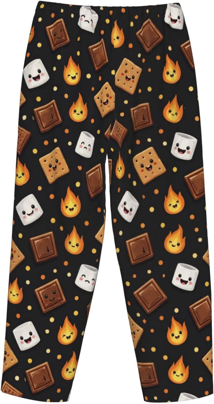 Soccer Ball Field Sports Flannel Pajama Pants For Women. Soft Fleece Lounge Pants With Pockets And Adjustable Drawstring
