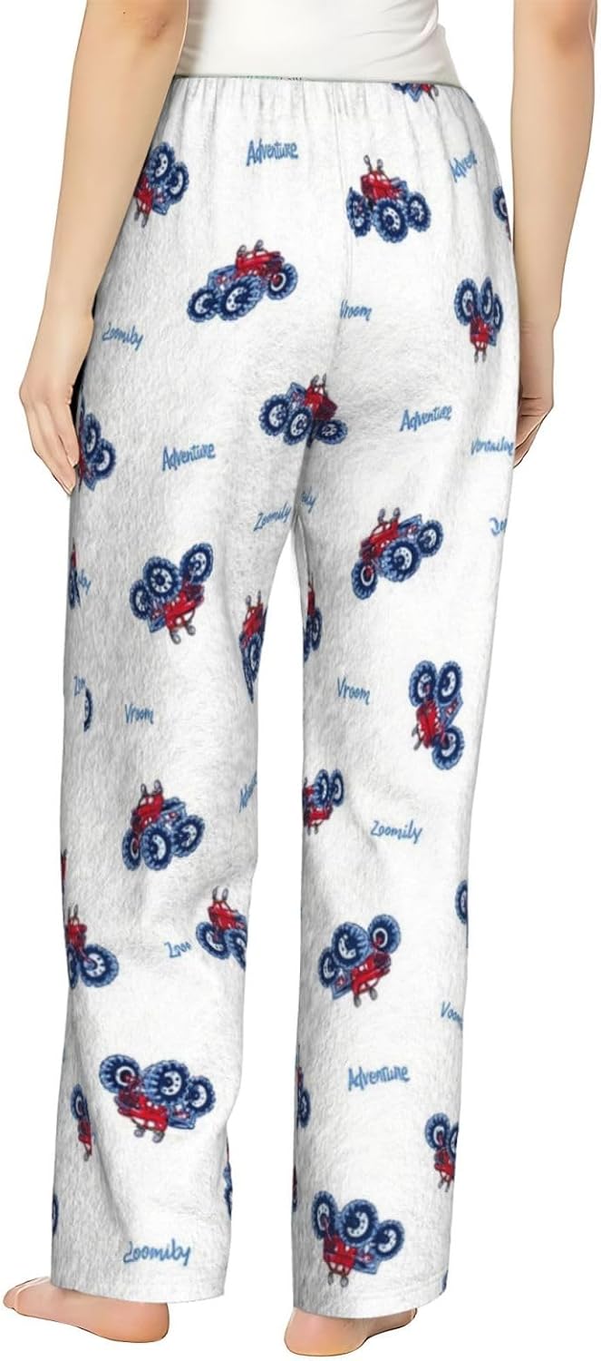 PVVCDV Green Fish Bucket Minimalist Flannel Pajama Pants For Women. Soft Fleece Lounge Pants