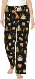 Soccer Ball Field Sports Flannel Pajama Pants For Women. Soft Fleece Lounge Pants With Pockets And Adjustable Drawstring