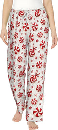 PVVCDV Winter Deer Christmas Tree Flannel Pajama Pants For Women. Soft Fleece Lounge Pants