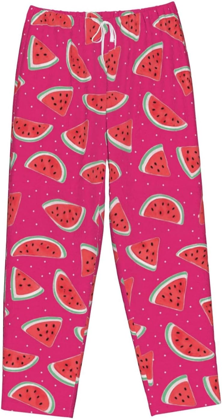 PVVCDV Yellow Banana Flannel Pajama Pants For Women. Soft Fleece Lounge Pants With Pockets And Adjustable Drawstring