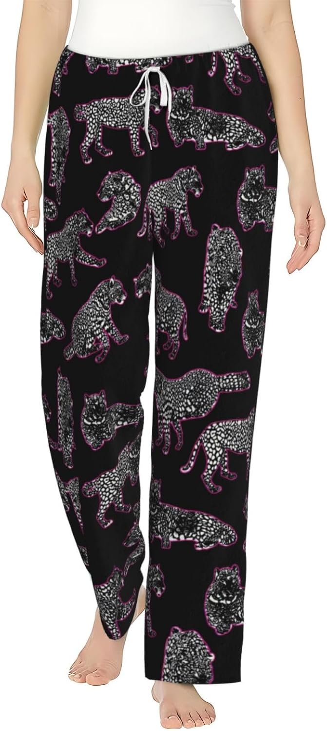 PVVCDV Zebra Flannel Pajama Pants For Women. Soft Fleece Lounge Pants With Pockets And Adjustable Drawstring