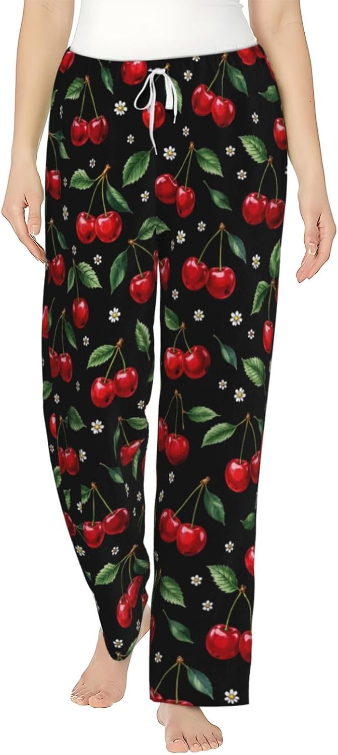 Pink Flamingo Bird Flannel Pajama Pants For Women. Soft Fleece Lounge Pants With Pockets And Adjustable Drawstring