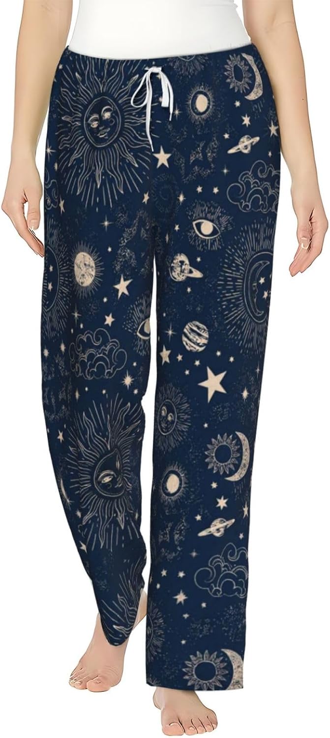 Red Eyed Bat Flannel Pajama Pants For Women. Soft Fleece Lounge Pants With Pockets And Adjustable Drawstring