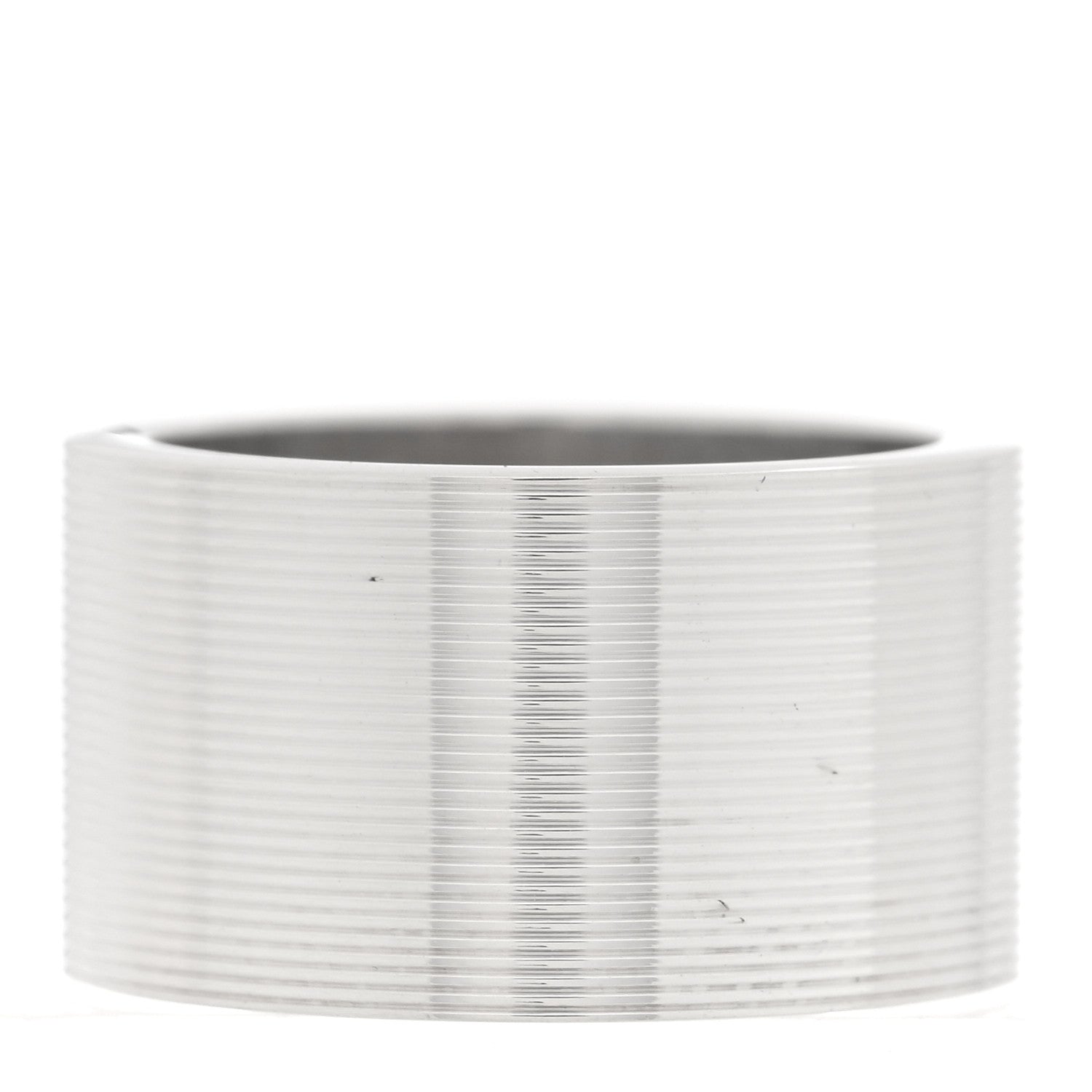 GUCCI シルバー 12mm トレードマーク ワイドバンドリング 54 6.75(代金引換)