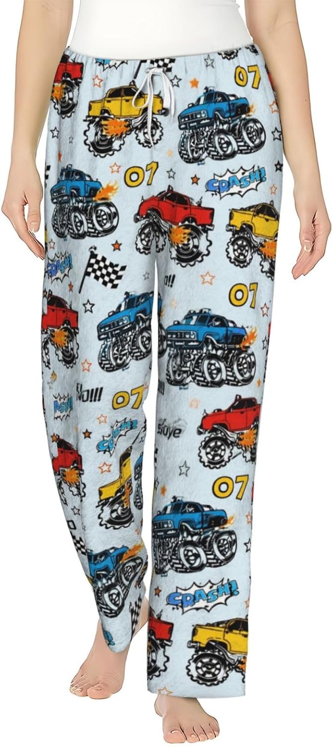 PVVCDV Green Fish Bucket Minimalist Flannel Pajama Pants For Women. Soft Fleece Lounge Pants