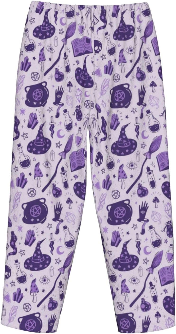 Red Eyed Bat Flannel Pajama Pants For Women. Soft Fleece Lounge Pants With Pockets And Adjustable Drawstring
