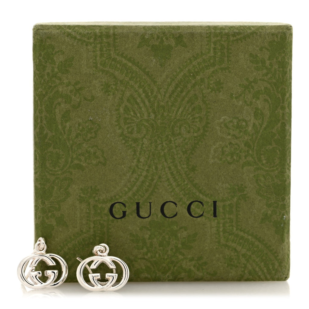 GUCCI スターリングシルバー ブリット ドロップピアス(代金引換)