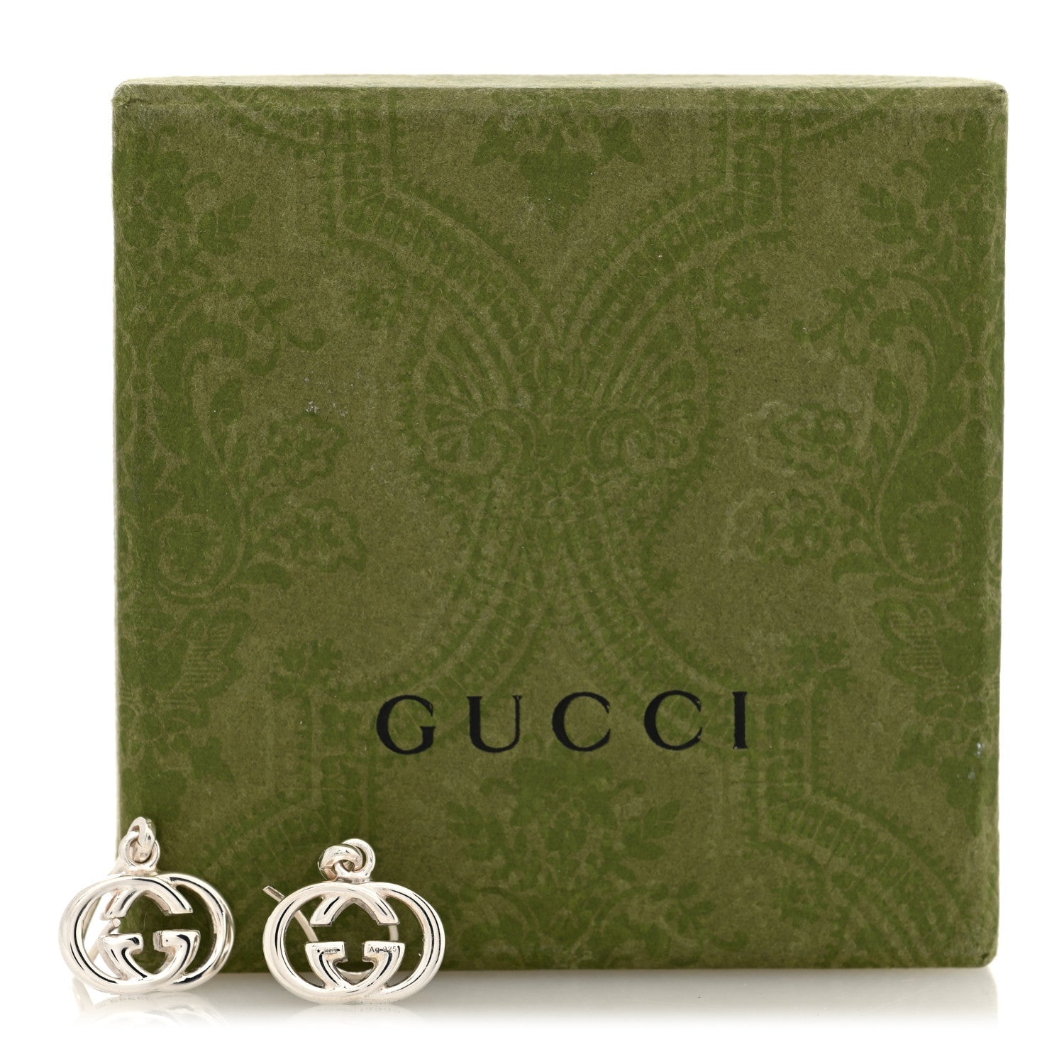 GUCCI スターリングシルバー ブリット ドロップピアス(代金引換)