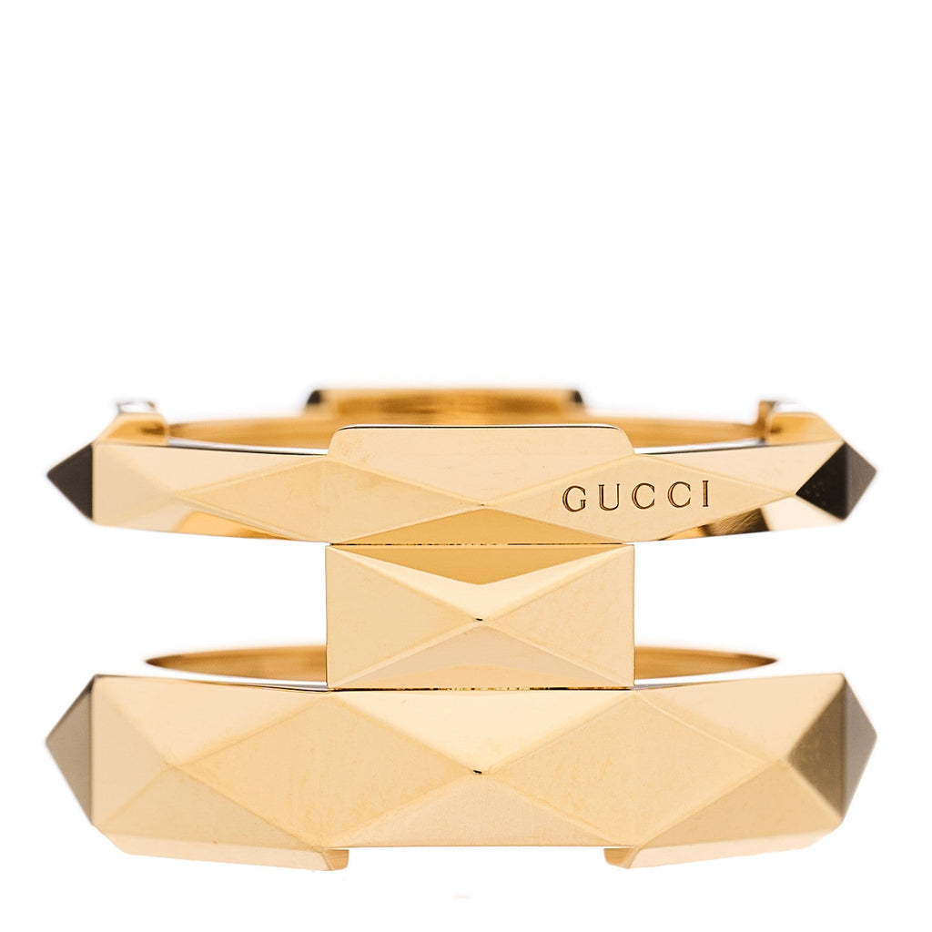 GUCCI 18Kイエローゴールド リンク トゥ ラブ ダブルリング 57 8(代金引換)