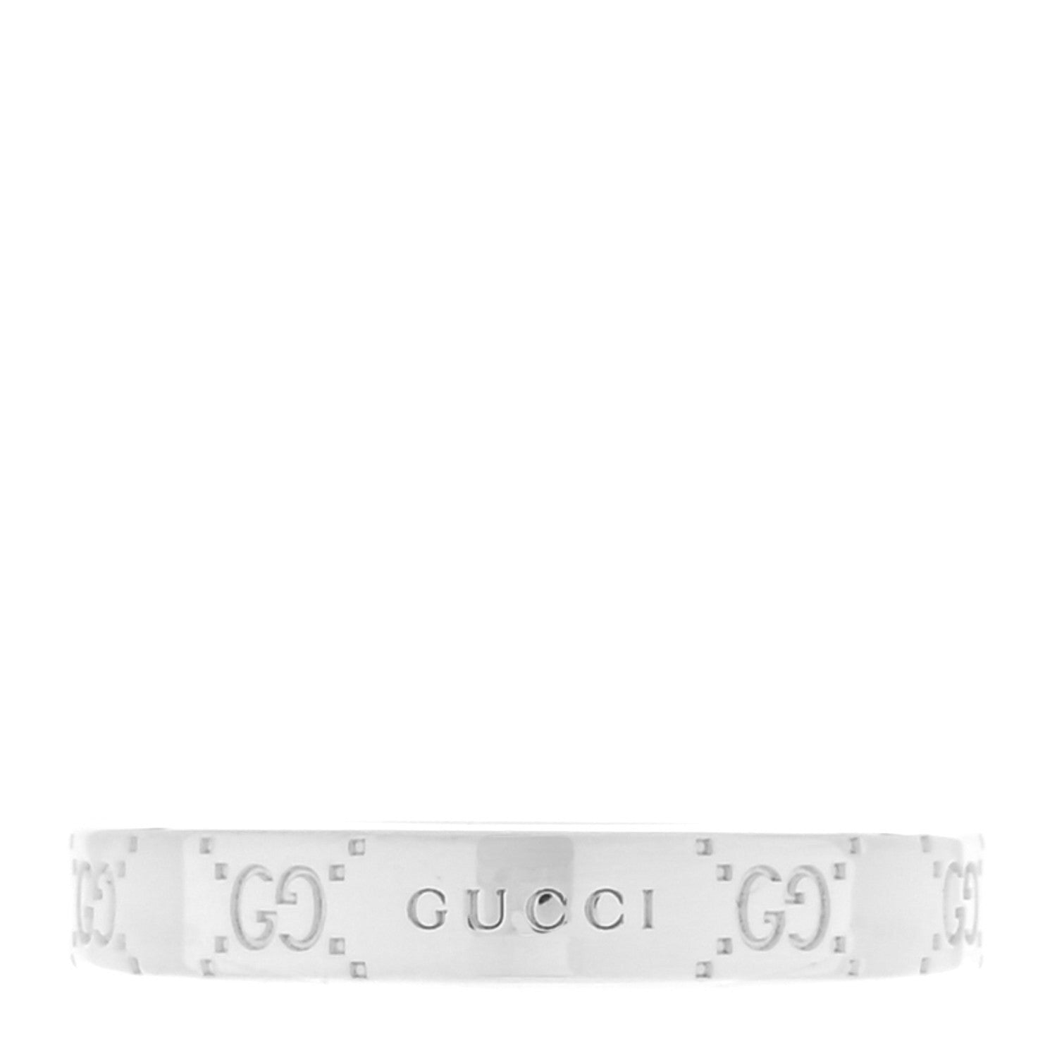 GUCCI スターリングシルバー シグネチャー GG ナローバンドリング 58 8.25(代金引換)