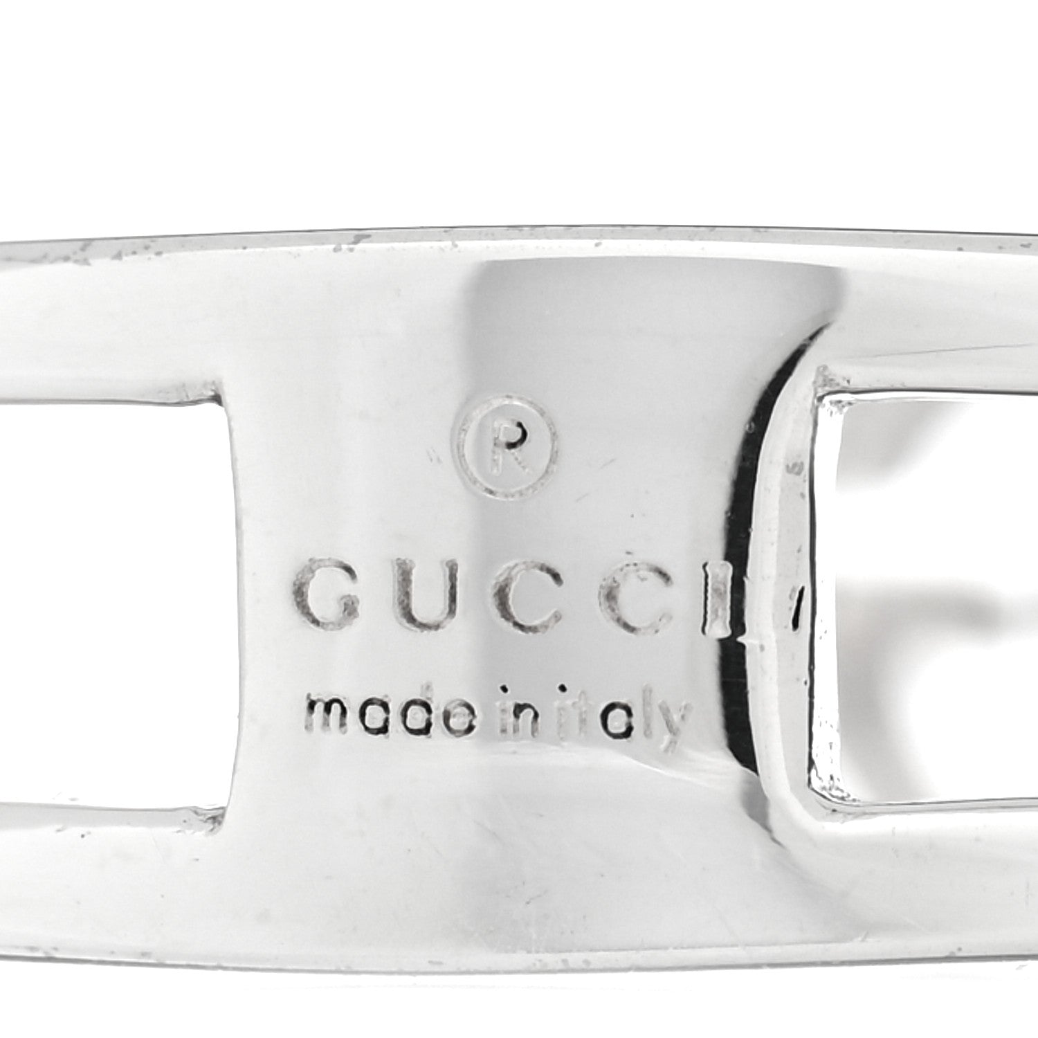 GUCCI スターリングシルバー 6mm インターロッキングG オープンバンドリング 61 9.5(代金引換)