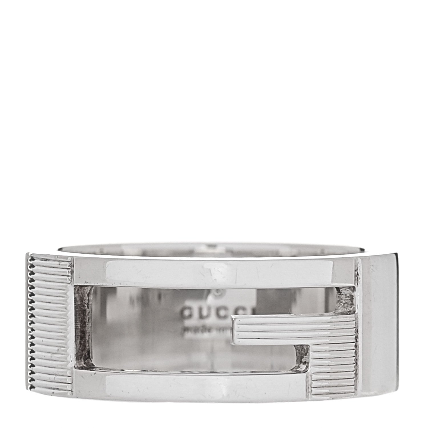 GUCCI シルバー Gカットアウトリング 56 7.5(代金引換)