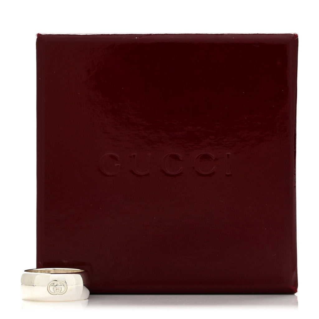 GUCCI シルバー ブラインドフォーラブ ワイドバンドリング 60 9(代金引換)