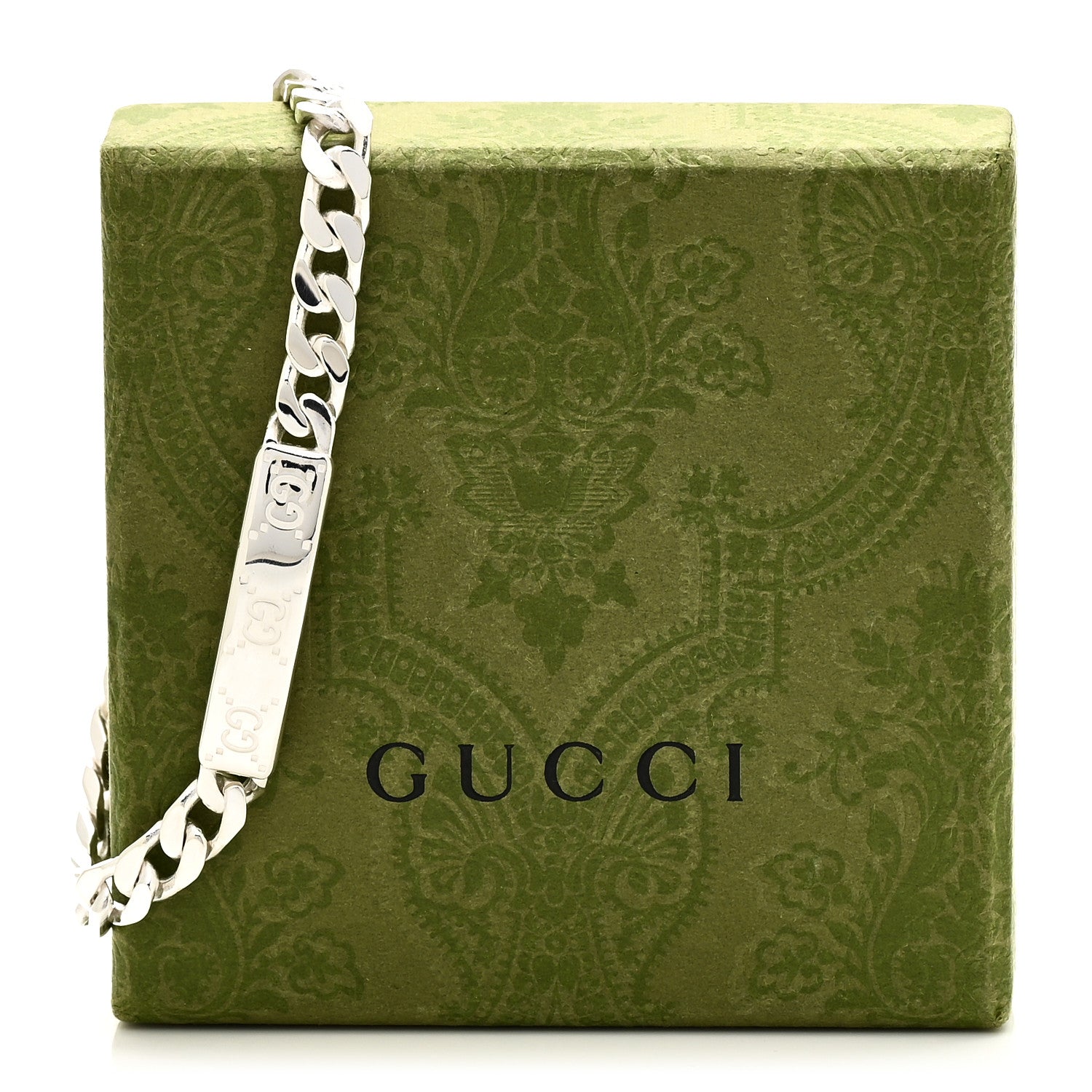 GUCCI スターリングシルバー GG ID チェーンブレスレット(代金引換)