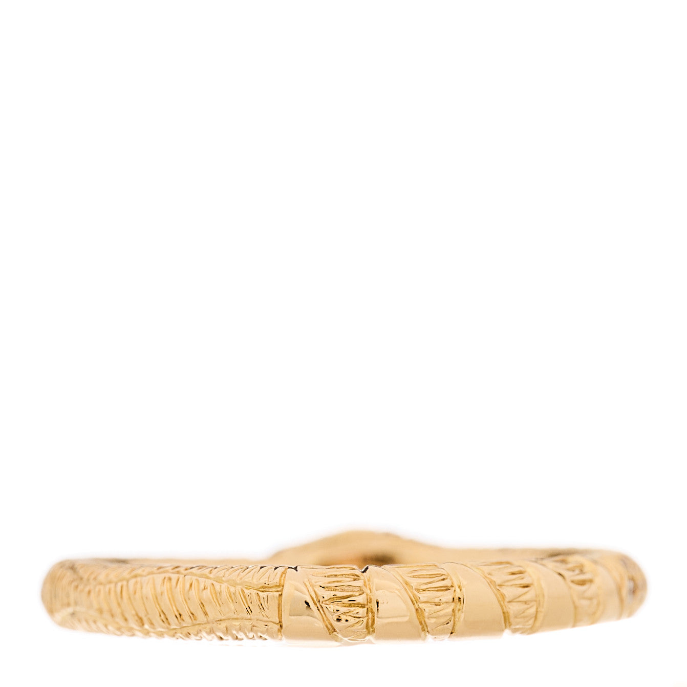 GUCCI 18Kイエローゴールド ダイヤモンド ウロボロス スネークリング 48 4.5(代金引換)