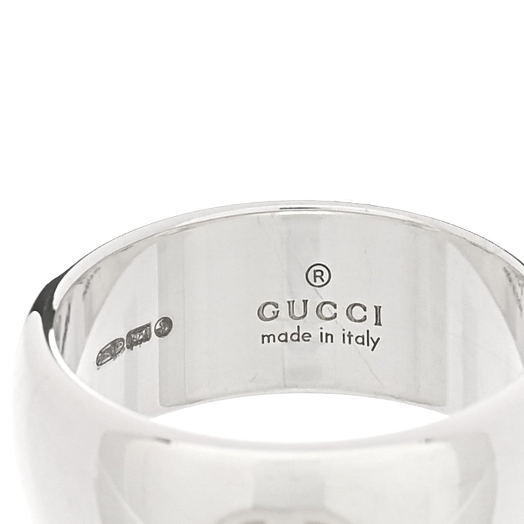 GUCCI シルバー ブラインドフォーラブ ワイドバンドリング 60 9(代金引換)