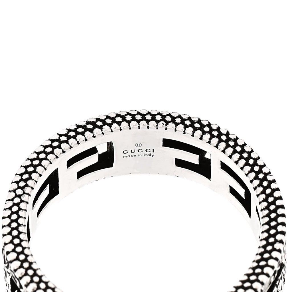 GUCCI スターリングシルバー ナロー スクエアG バンドリング 58 8.25(代金引換)