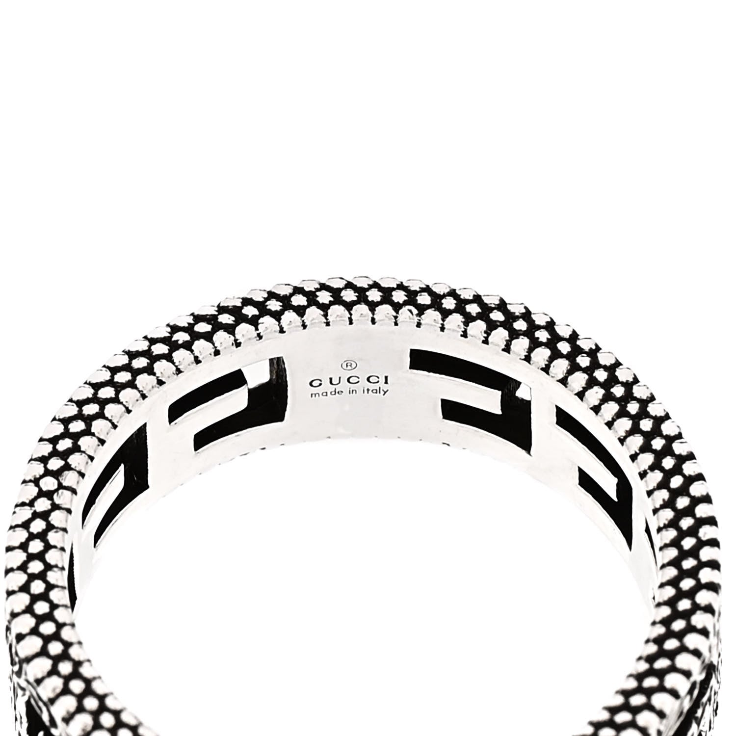 GUCCI スターリングシルバー ナロー スクエアG バンドリング 58 8.25(代金引換)