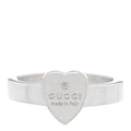 GUCCI スターリングシルバー トレードマーク ハートリング 56 7.5(代金引換)