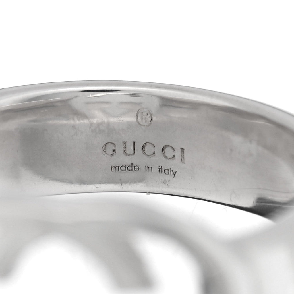 GUCCI シルバー インターロッキングG リング 54 6.75(代金引換)