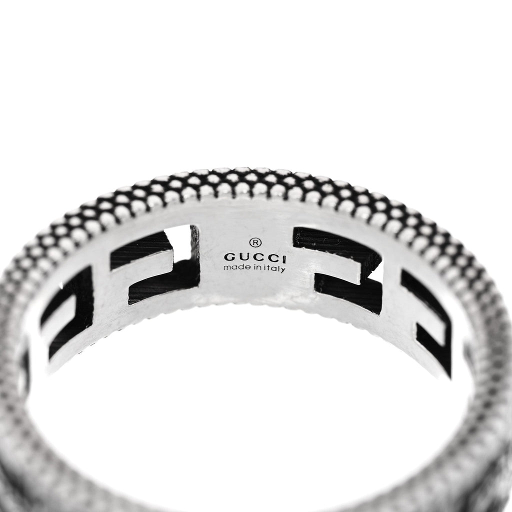 GUCCI スターリングシルバー ワイド スクエアG バンドリング 57 8(代金引換)