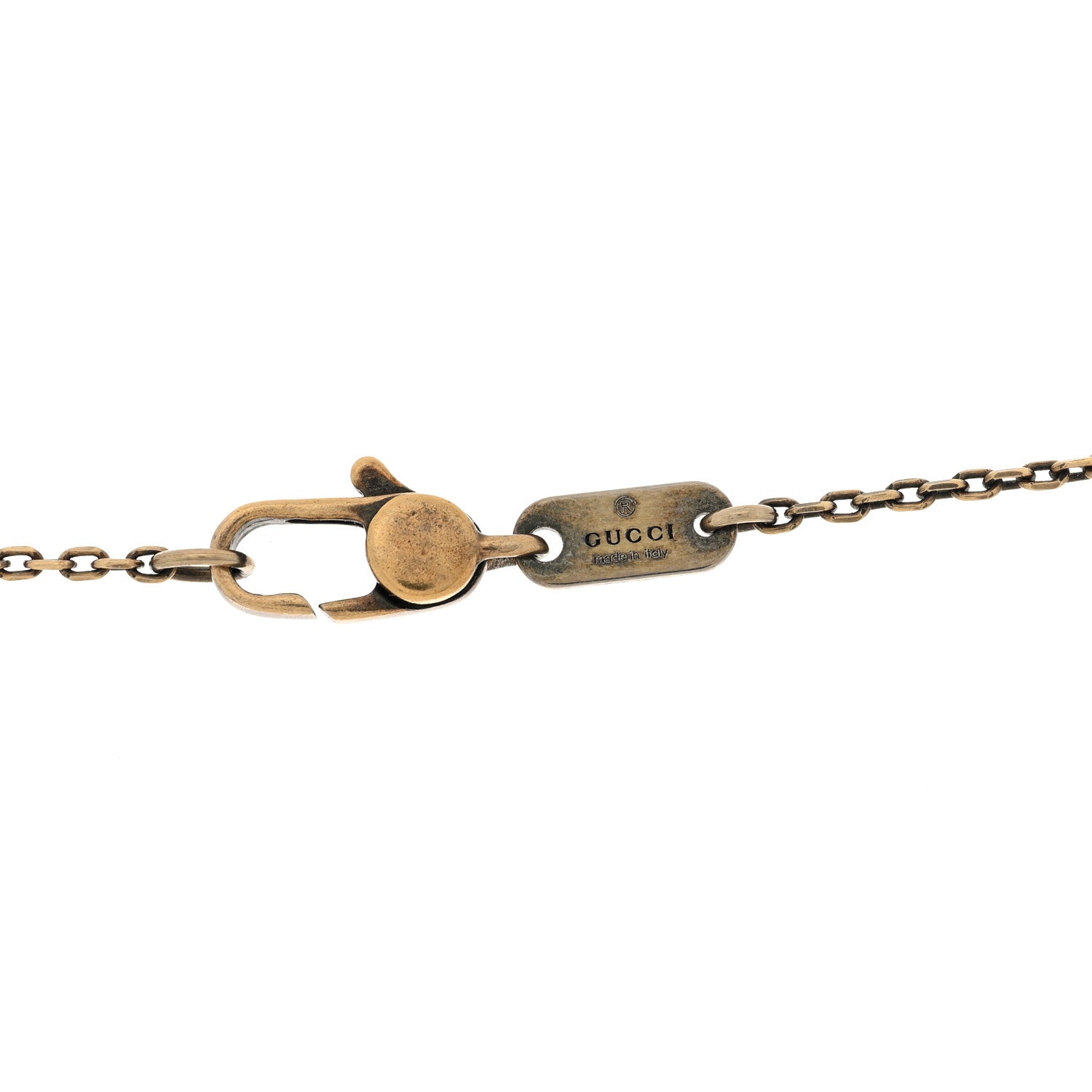 GUCCI シルバー クレストネックレス ゴールド(代金引換)