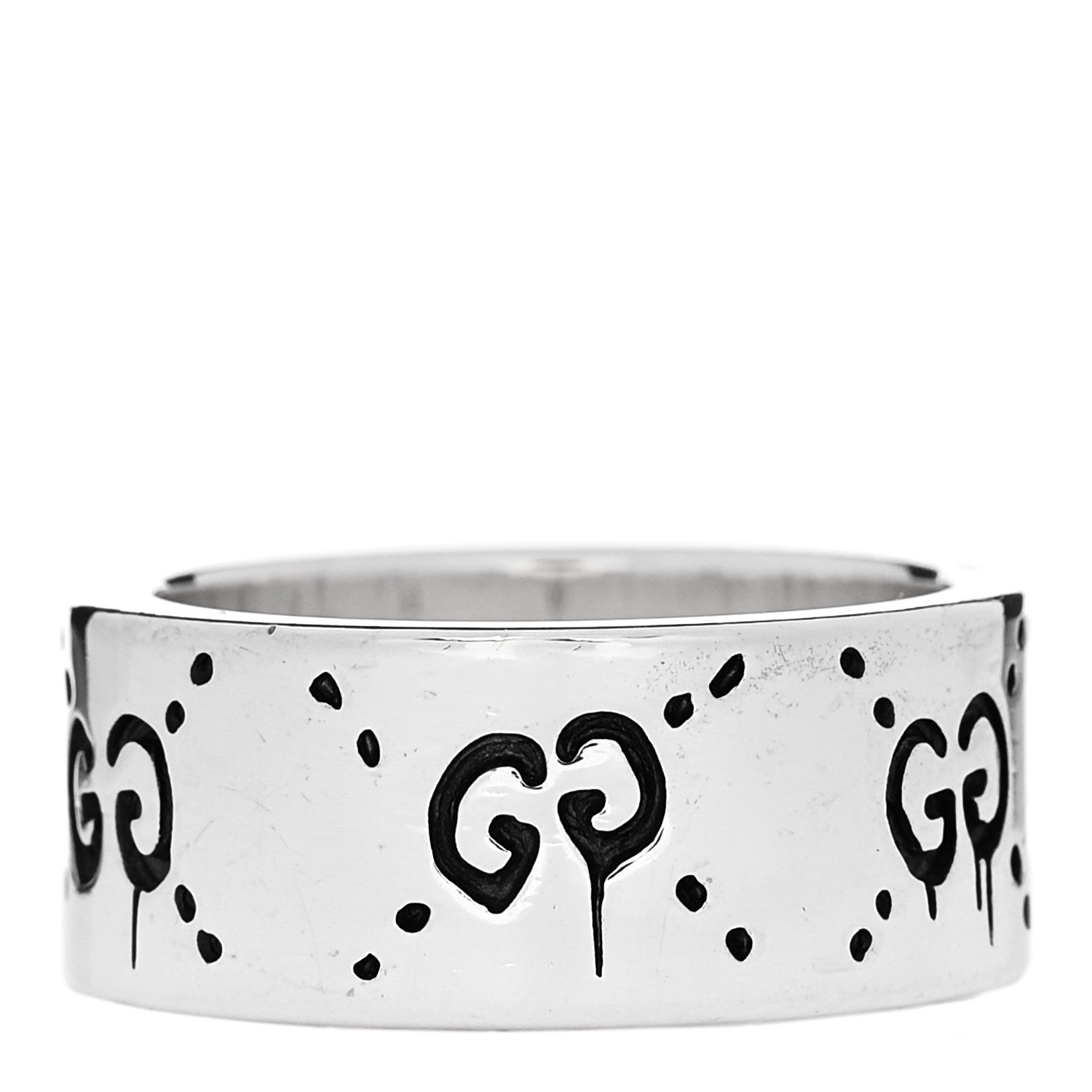 GUCCI スターリングシルバー GucciGhost ハムレット スカル バンドリング 53 6.5(代金引換)