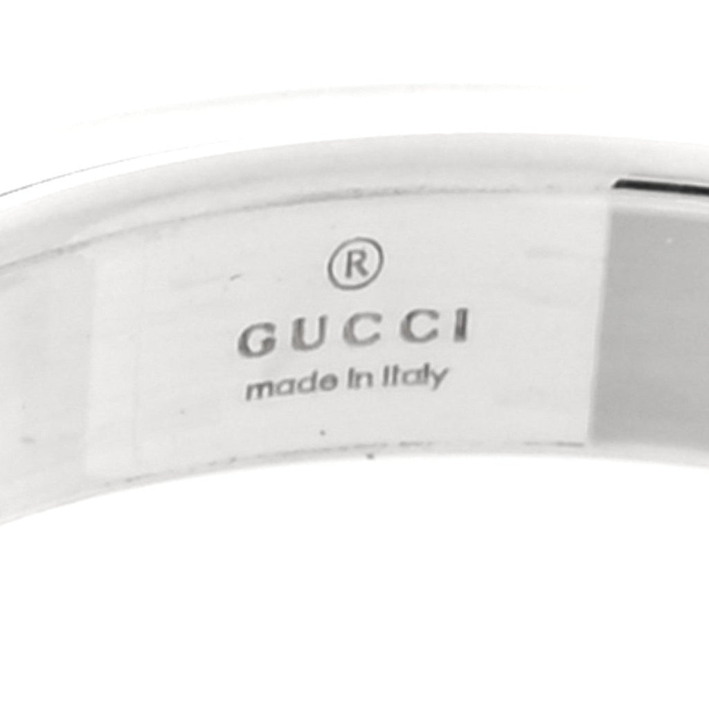 GUCCI スターリングシルバー シグネチャー GG ナローバンドリング 58 8.25(代金引換)