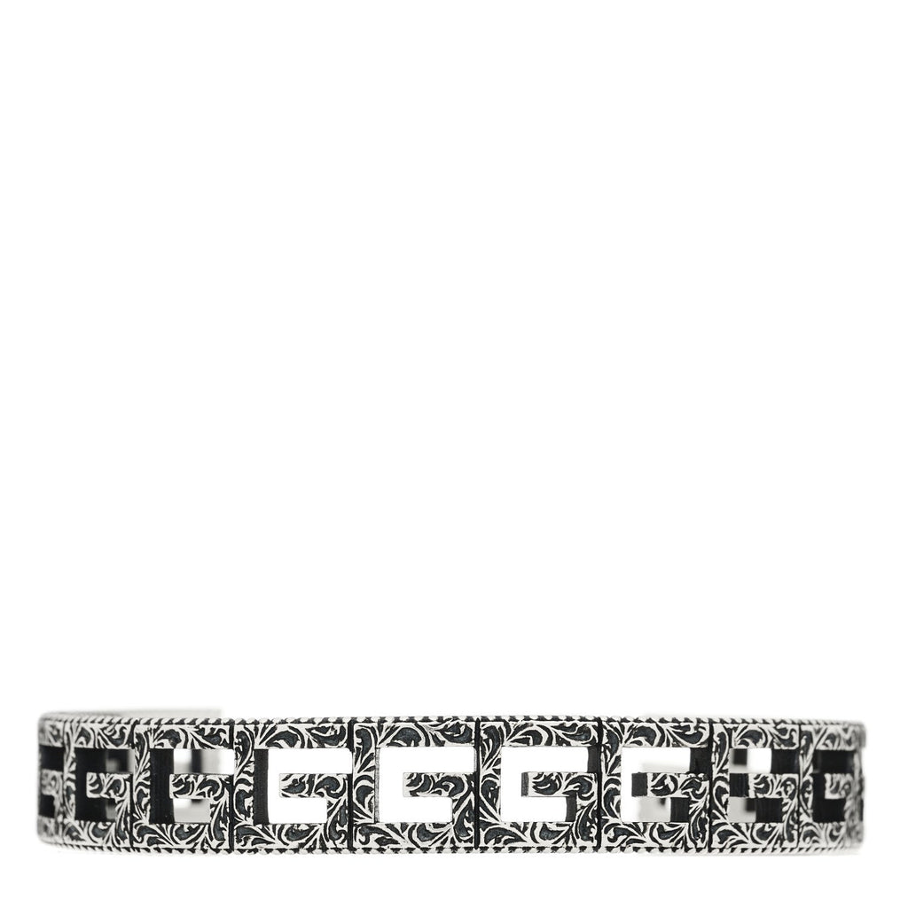 スターリングシルバー スクエアGモチーフ カフブレスレット(代金引換)