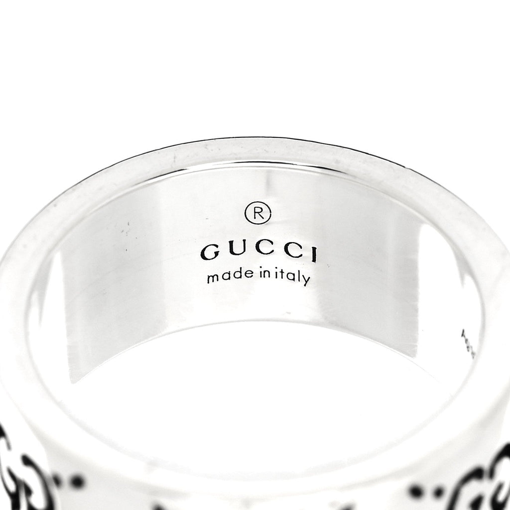 GUCCI スターリングシルバー GucciGhost ハムレット スカル バンドリング 53 6.5(代金引換)