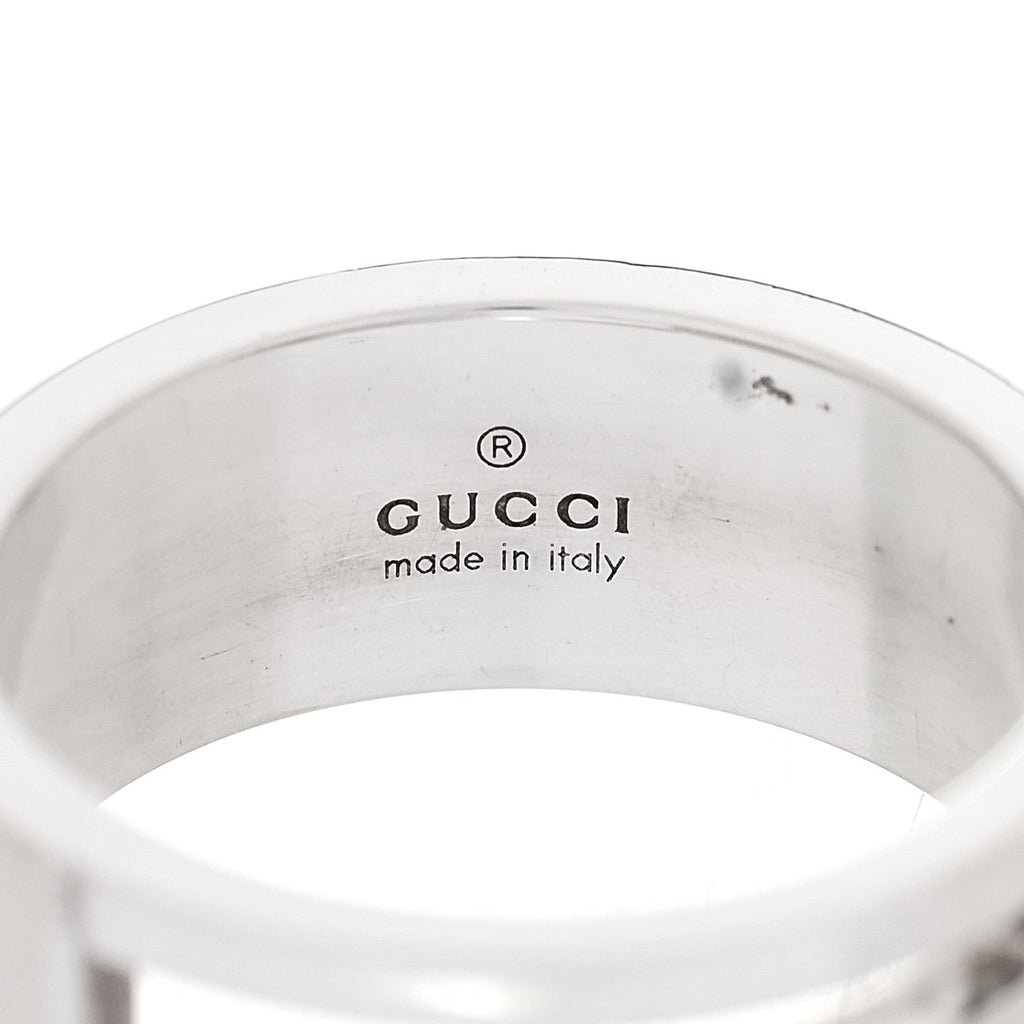 GUCCI シルバー Gカットアウトリング 56 7.5(代金引換)