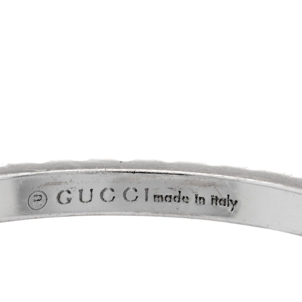 GUCCI 18Kホワイトゴールド ダイヤモンド インターロッキングGリング 53 6.5(代金引換)