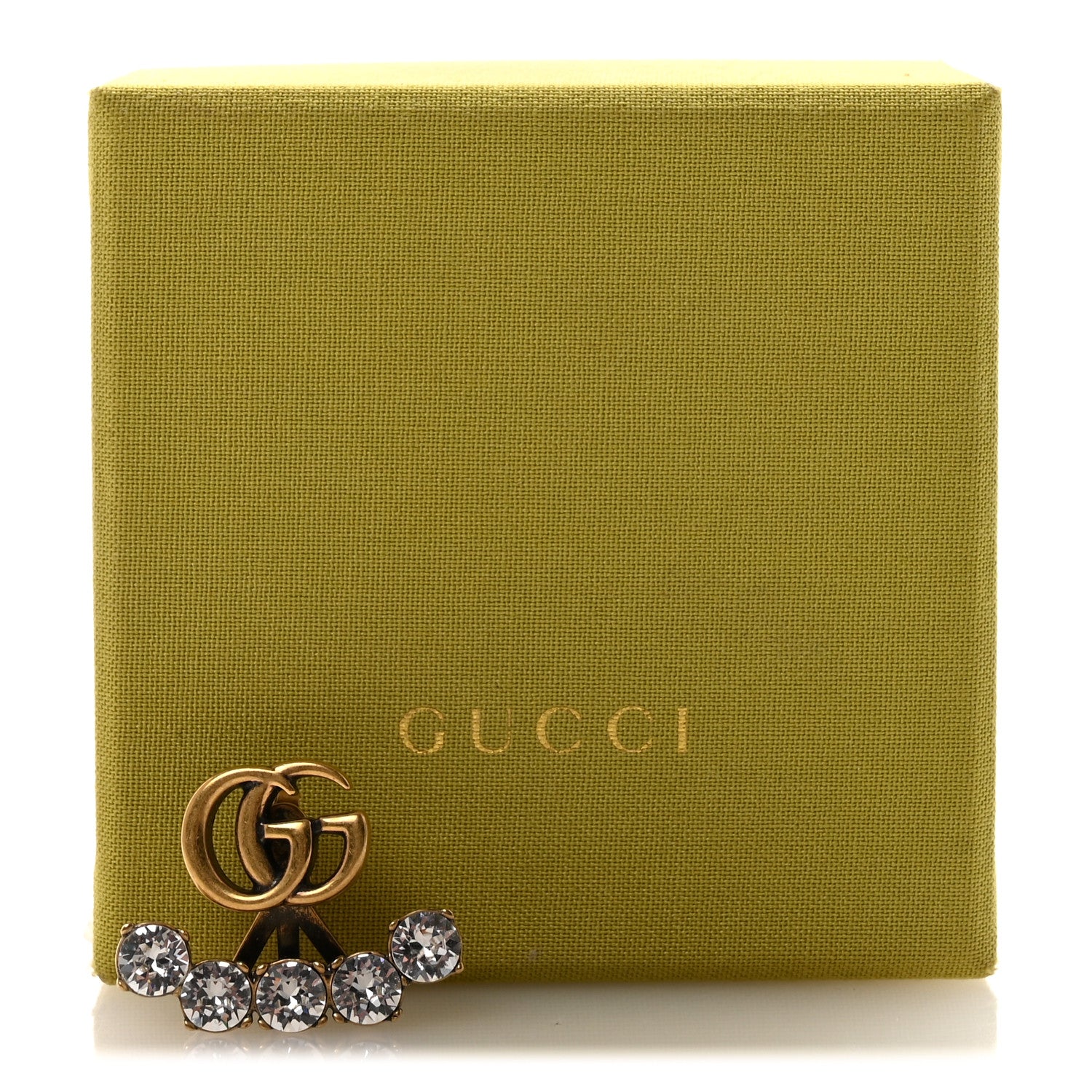 GUCCI クリスタル シングル GG ピアス ゴールド(代金引換)