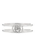 GUCCI スターリングシルバー 6mm インターロッキングG オープンバンドリング 61 9.5(代金引換)
