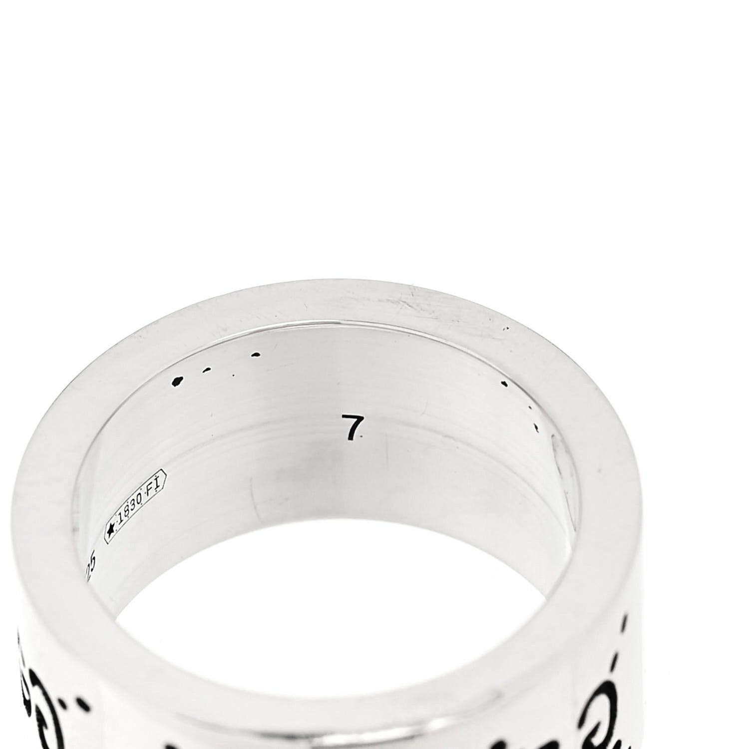 スターリングシルバー GucciGhost Hamlet スカルバンドリング 47 4(代金引換)