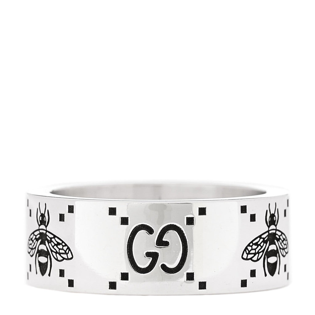 GUCCI スターリングシルバー GG ビーバンドリング 65 11(代金引換)