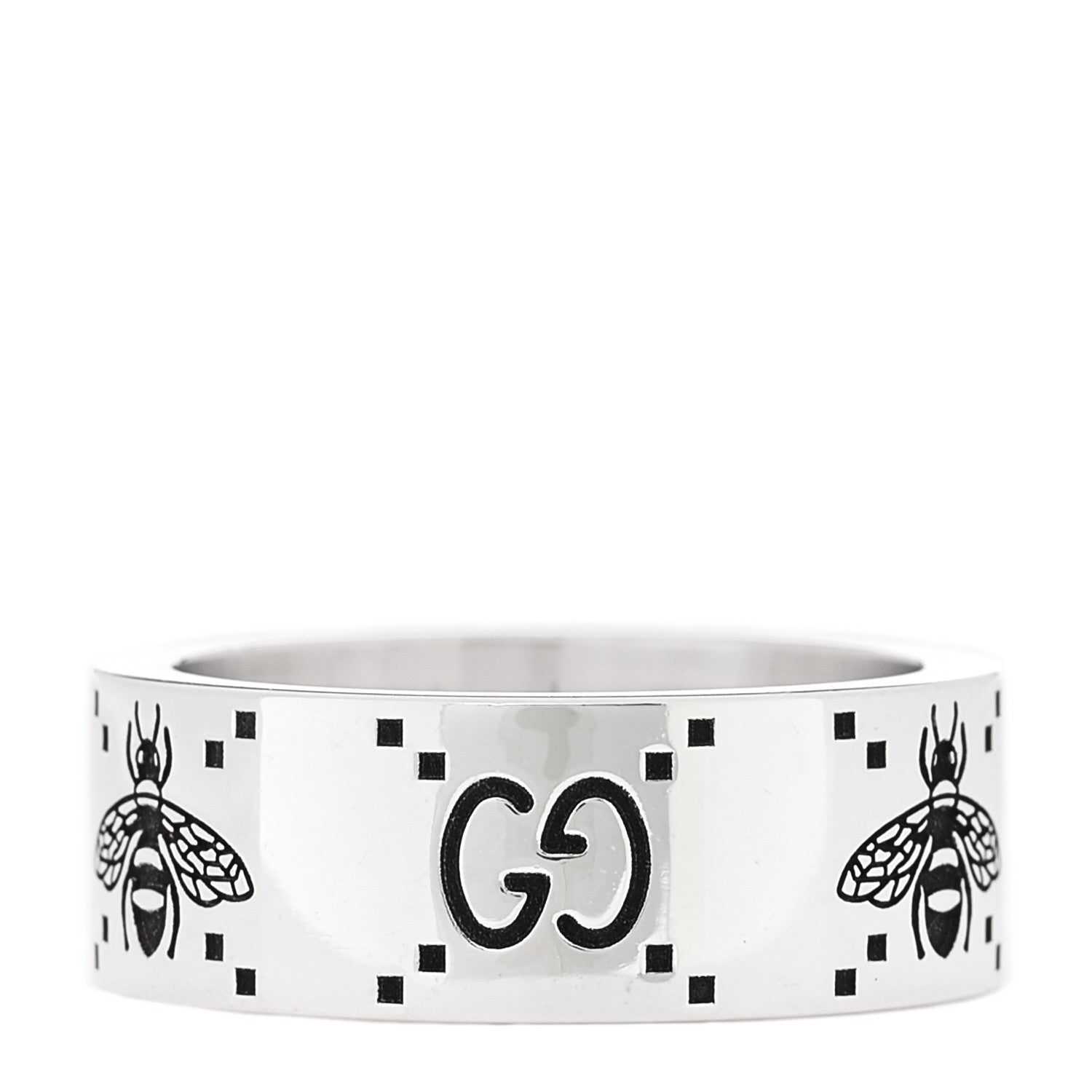 GUCCI スターリングシルバー GG ビーバンドリング 65 11(代金引換)